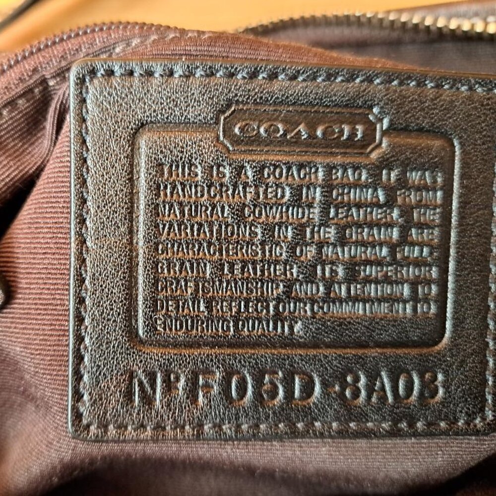 Coach Chocolate Brown Leather Hobo Shoulder Bag 8A03 - Picture 7 of 7